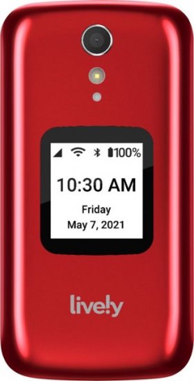 Lively® - Jitterbug Flip2 Cell Phone for Seniors - Red - Click Image to Close