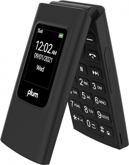 Plum Flipper 4G Volte Unlocked Flip Phone ATT TMobile Speed Talk - Click Image to Close