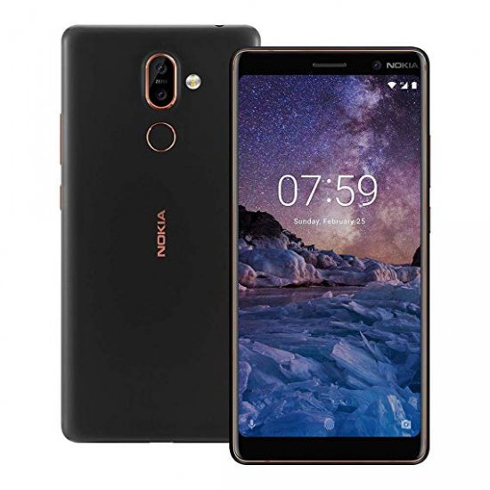 Nokia 7 Plus TA1046 DS 64GB/4GB Unlocked Smartphone Black PX - Click Image to Close