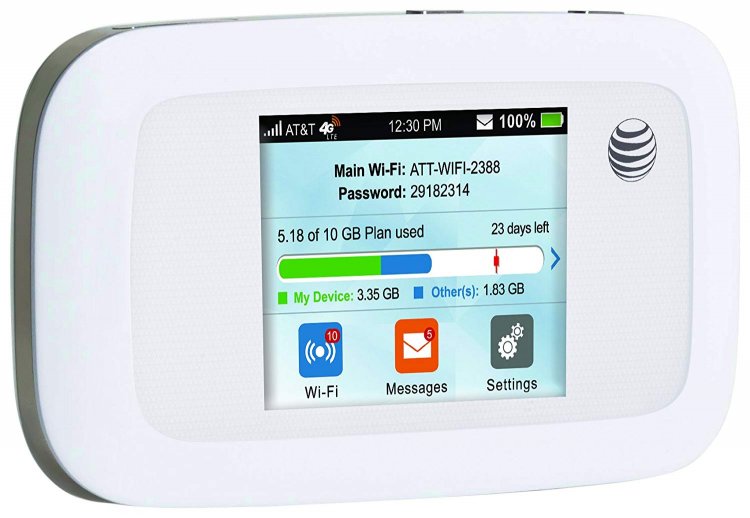 AT&T Velocity MF923 4G LTE Wireless Hotspot - White - Click Image to Close