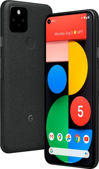 Google - Pixel 5 5G 128GB (Unlocked) - Just Black - Click Image to Close