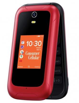 Consumer Cellular Iris, 8GB, Red - Flip Phone