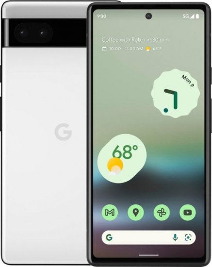 Google - Pixel 6A 128GB (Unlocked) - Chalk - Click Image to Close