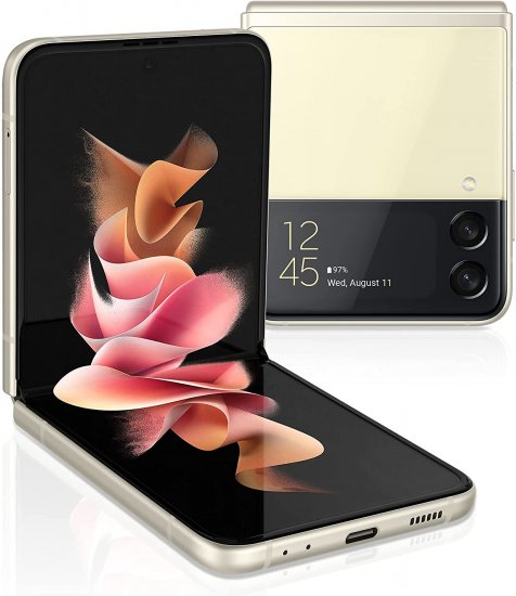 Samsung - Galaxy Z Flip3 5G 128GB (Unlocked) - Cream - Click Image to Close