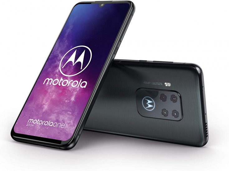 Motorola One Zoom Xt2010 128GB Unlocked GSM Dual SIM Phone - Gra - Click Image to Close