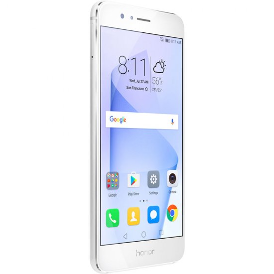 Huawei Honor 8 - Dual-Sim - 32 GB - Pearl White - Unlocked - GSM - Click Image to Close