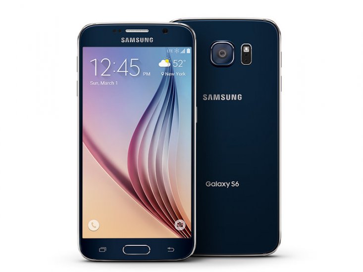 Samsung Galaxy S6 - 32 GB - Black Sapphire - Boost Mobile - CDMA - Click Image to Close