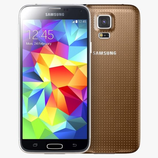 Samsung Galaxy S5 - 16 GB - Copper Gold - Verizon - CDMA/GSM - Click Image to Close