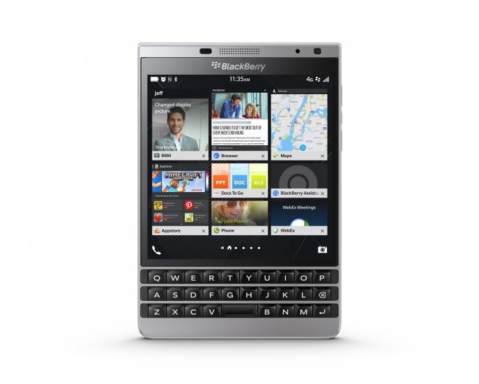 Blackberry Passport 32GB White SQW100-1 QWERTZ Factory Unlocked - Click Image to Close