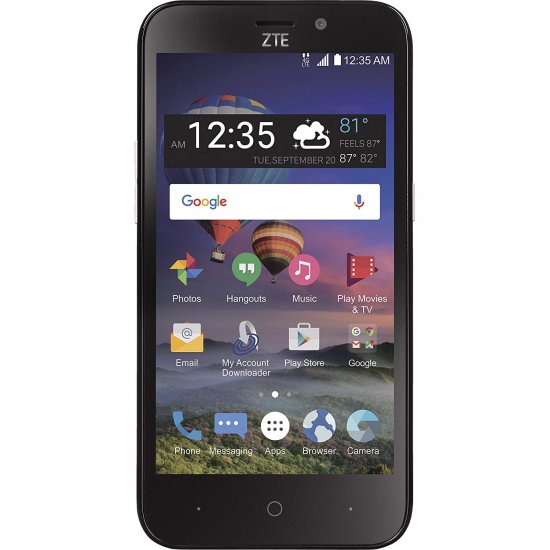 Tracfone ZTE ZFive2 4G LTE Prepaid Smartphone - Click Image to Close