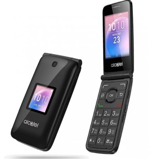 Alcatel Go Flip | 4GB (GSM Unlocked) Flip Phone | Black 4044V - Click Image to Close