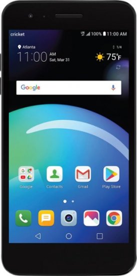 LG Risio 3 16GB Prepaid Smartphone Cricket Wireless DLGN5012, Bl - Click Image to Close