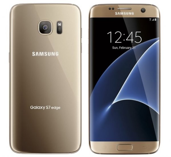 Samsung Galaxy S7 edge - 32 GB - Gold Platinum - Verizon - Click Image to Close