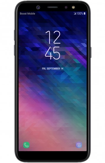 Samsung Galaxy A6, 32GB, Black, Boost Mobile - Click Image to Close