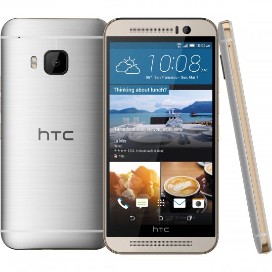 HTC One (M9) - 32 GB - Gold On Silver - Unlocked - GSM - Click Image to Close