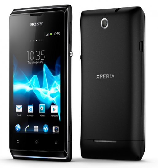 Sony Xperia E - 4 GB - Black - Unlocked - GSM - Click Image to Close