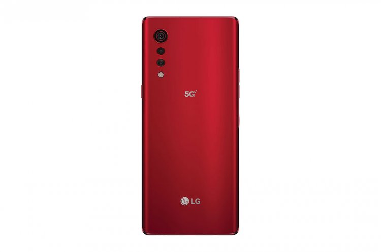 LG VELVET 5G UW - 128 GB - Aurora Red - Verizon - CDMA/GSM - Click Image to Close