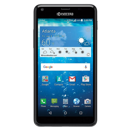 Cricket Wireless - Kyocera Hydro View 4G LTE with 8GB Black