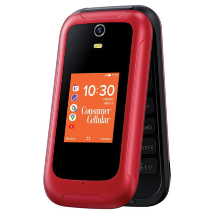 Consumer Cellular Iris, 8GB, Red - Flip Phone