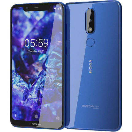 Nokia 5.1 Plus TA-1120 Dual-SIM 32GB Smartphone (Unlocked, Blue)