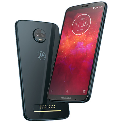 Motorola Moto Z3 Play - 32 GB - Deep Indigo - Unlocked - CDMA/GS - Click Image to Close