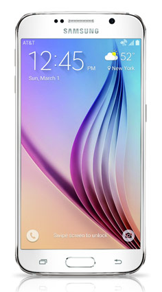 Samsung Galaxy S6 - 32 GB - White Pearl - AT&T - GSM - Click Image to Close